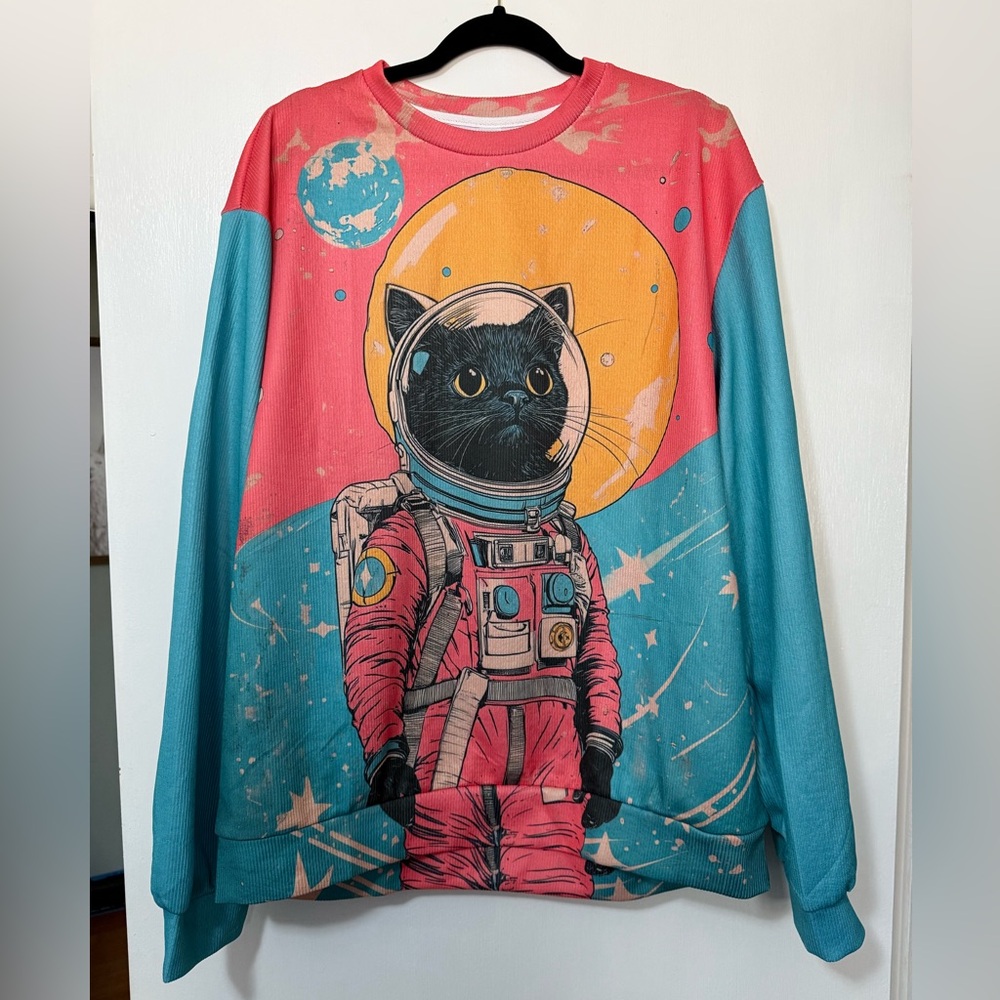 Space Cat Graphic Sweatshirt